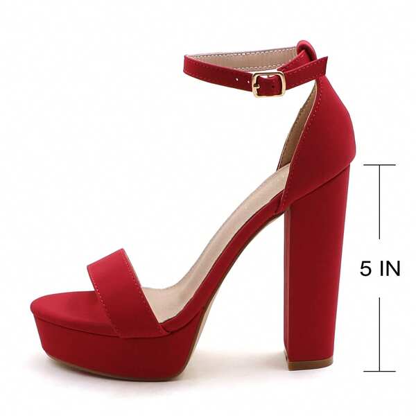 Women's Platform Heels - Chunky Block Heeled Sandals With Ankle Strap, Open Toe Dressy High Heels For Women, Comfortable Prom, Wedding & Party Pumps 2025 NONO-2